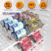 4Pcs Soda Can Organizers for Refrigerator Width Adjustable Clear Drink Organizer Expandable Can Holder Dispenser for Fridge Pantry Freezer