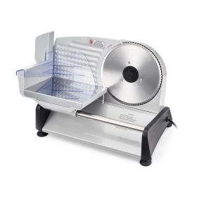 VEVOR Meat Slicer, 7.5 inch 200W Electric Deli Slicer Machine with SUS420 Blade, 0-0.6 inch Adjustable Thickness