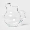90.6 fl oz Glass Round Pitcher with Handle - Traditional Clear Beverage Server