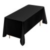 VEVOR Black Tablecloths for Rectangle Tables, 6 Pack, 70 x 120 Inches, Reusable and Machine Washable Table Clothes