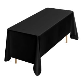 VEVOR Black Tablecloths for Rectangle Tables, 6 Pack, 70 x 120 Inches, Reusable and Machine Washable Table Clothes