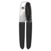 Black Manual Can Opener with Soft Grip Handle, Stainless Steel Blade, Freestanding Design, Hand Wash Only