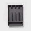 5 Compartment Plastic Plastic Drawer Organizer Gray
