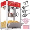 Popcorn Popper Machine Countertop Popcorn Maker 1615W 16 Oz Red