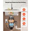 Food Waste Garbage Disposal, 1HP 3700RPM DC Motor, Continuous Feed Kitchen Sink Garbage Disposer