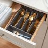 5 Compartment Plastic Plastic Drawer Organizer Gray