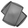 2 Pack Nonstick Carbon Steel Cookie Sheet Baking Set, 17"x11" & 15"x10", Dishwasher Safe Bakeware