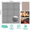 BBQ Grill Mat Non-Stick Mesh Mat Baking Sheet Liner Reusable Reversible Washable for Outdoor Gas Charcoal
