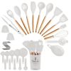 35Pcs Kitchen Cooking Utensils Set Spatula Set Baking Utensil Set Kitchen Accessories Necessities with Holder Egg Whisk Separator Tong Turner Spoons C
