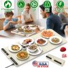 Silicone Food Warming Mat With 9 Temperature Levels 6Hrs Timer Child Lock Auto Shut Off Roll-Up Electric Warming Tray For Party Buffet Gathering Daily