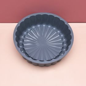 Silicone Round Pan Charlotte Cakes Baking Pan Sponge Flan Mold Strawberry Shortcake Baking Pan Kitchen Silicone Moulds (Color: Gray)