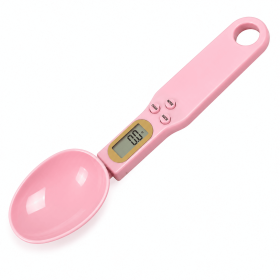 Kitchen Scale Measuring Spoon Scale Compact Food Weighing Scale For Dry And Wet Ingredients (Color: Pink)