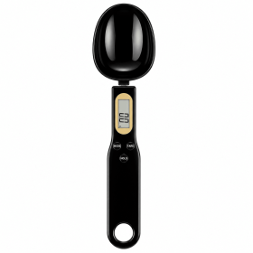 Kitchen Scale Measuring Spoon Scale Compact Food Weighing Scale For Dry And Wet Ingredients (Color: Black)