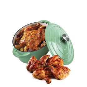 Household Cast Iron Pot with Lid for Stews/Cooking (Color: As pic show, type: Style C)