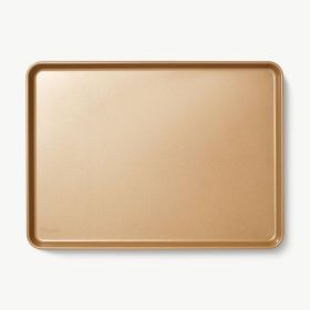 15"×21" Gray Nonstick Aluminized Steel Large Baking Cookie Sheet, Oven & Dishwasher Safe (Color: Gold)