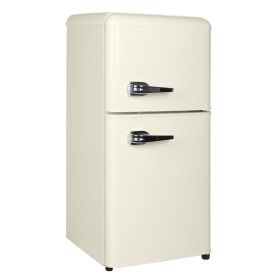 3.5Cu.Ft Compact Refrigerator Mini Fridge with Freezer, Small Refrigerator with 2 Door, 7 Level Thermostat Removable Shelves for Kitchen, Dorm (Color: as Pic)