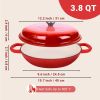 Enameled Cast Iron Dutch Oven, 3.8 Quart Dutch Oven Pot with Lid, Non Stick Cast Iron Pot, Round Oven Safe up to 500Â°F, Use for Marinate, Cook